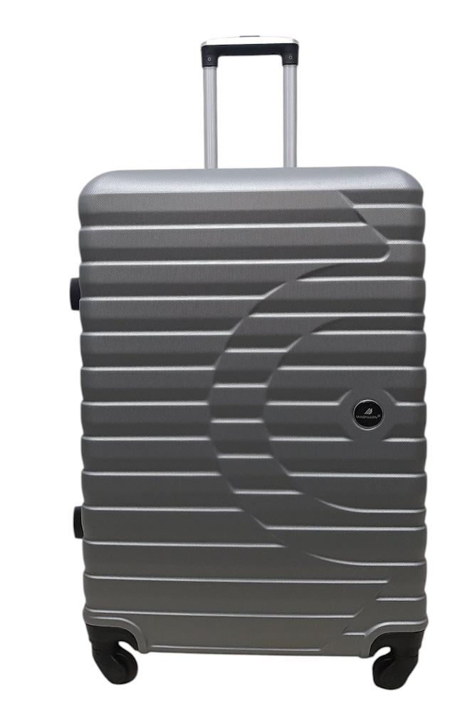 Чемодан дорожный большой Madisson Snowball 43303 ABS-пластик/поликарбонат L Серебряный