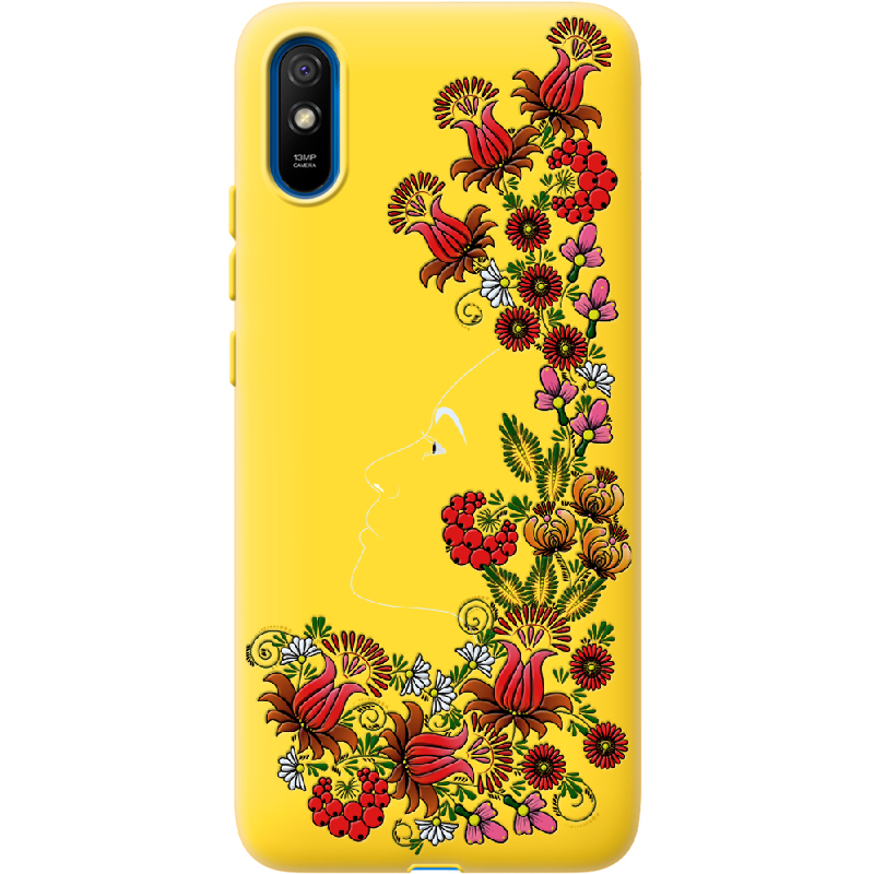 Чехол BoxFace Xiaomi Redmi 9A 3D Ukrainian Muse Желтый силикон (40304-bk64-41061)