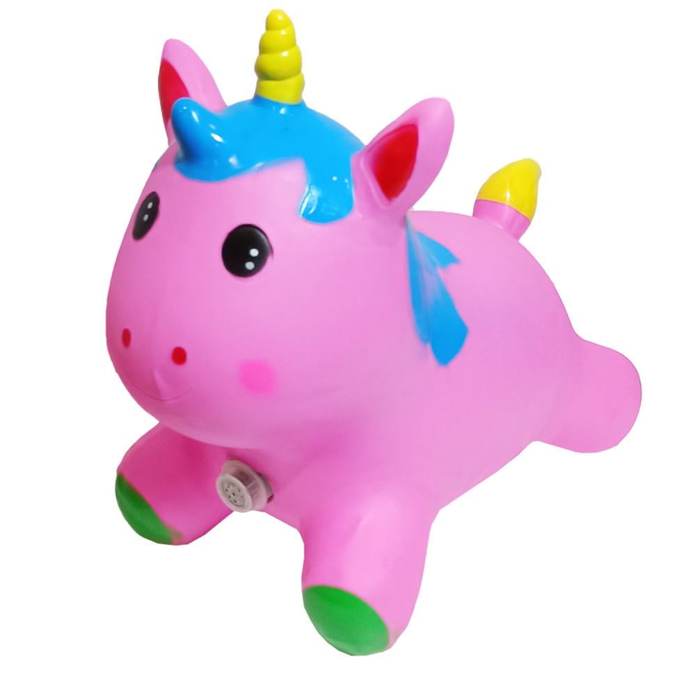 Игрушка-прыгун детская Bambi Единорог музыка/свет Розовый (IG-173-N-716)