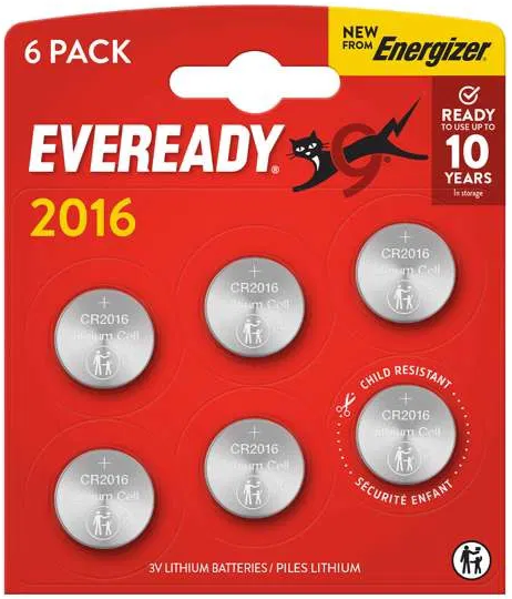 Батарейка Energizer Eveready Lithium CR2016 6 шт.