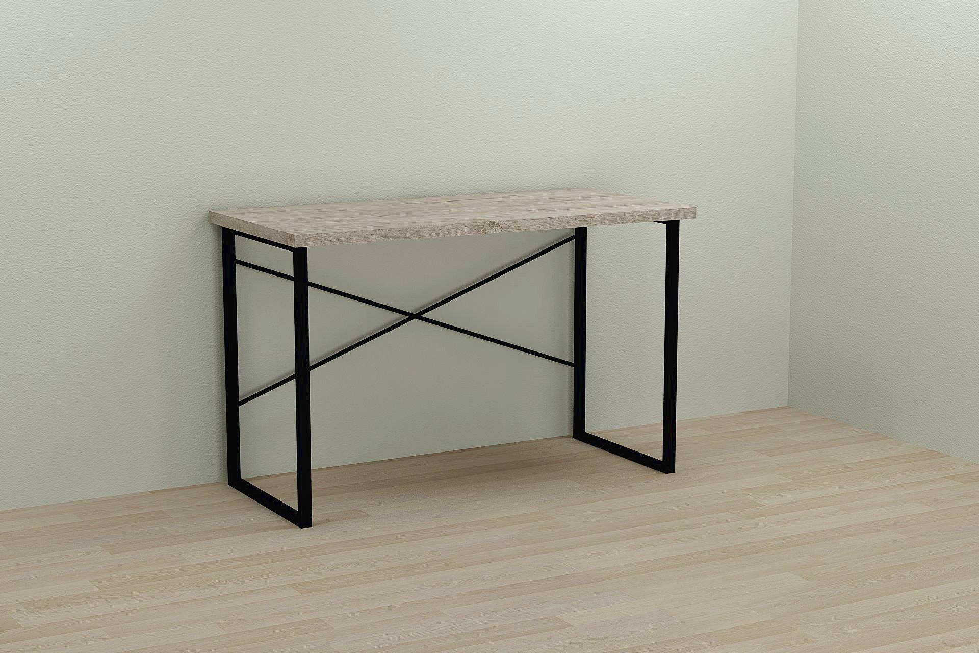 Письменный стол компьютерный Ferrum-decor Дейв 76x120x70 см Черный/ДСП Дуб Шервуд - фото 1