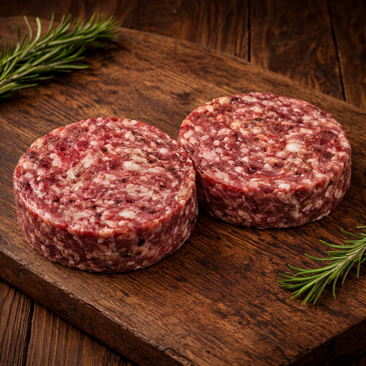 Біфштекси для бургерів Чугун з мармурової яловичини підкопчений жир рублені заморожені 150 г 2 шт. (33702516)