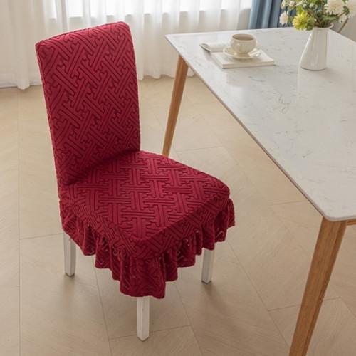 Чехол на обеденный стул с резинкой Бордовый (ЧДК-32-4) Чехол на обеденный стул с резинкой Бордовый (ЧДК-32-4)
