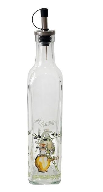 Бутылка для масла Helios 5252 Classic 500 мл с дозатором декор MIX