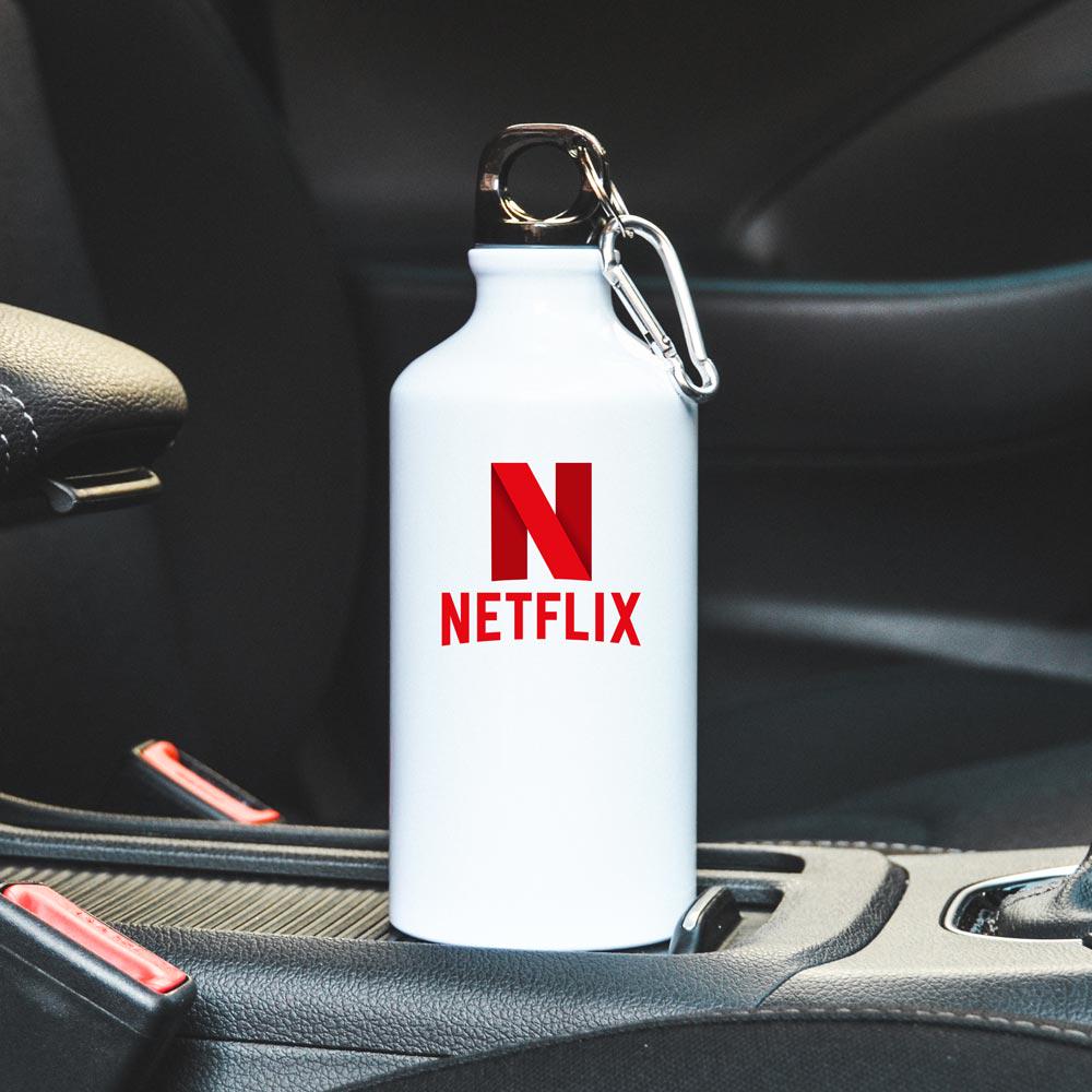 Бутылка спортивная с логотипом Netflix 500 мл Белый (25017982)