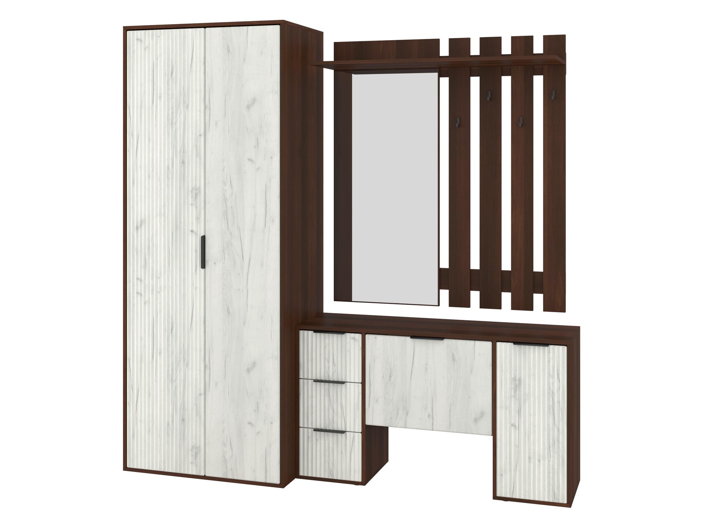 Прихожая PEHOTIN Алия МДФ 204х52х207 см Орех/Дуб крафт (PN-101732)