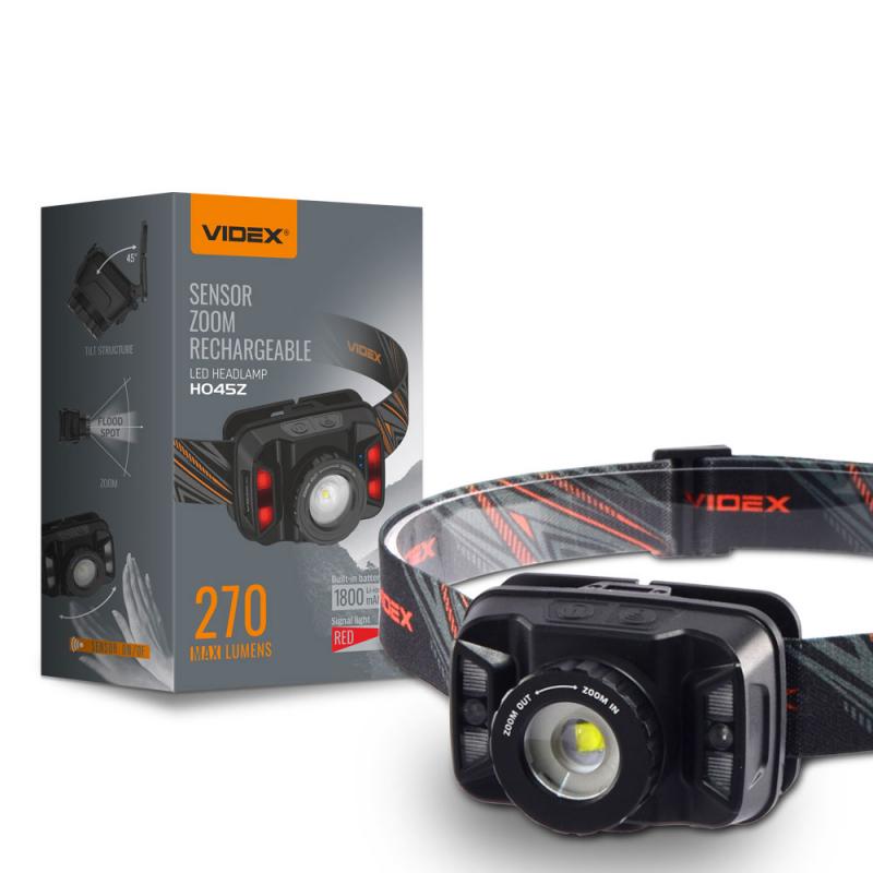 Фонарик налобный светодиодный Videx VLF-H045Z 270Lm 5000K (26570)