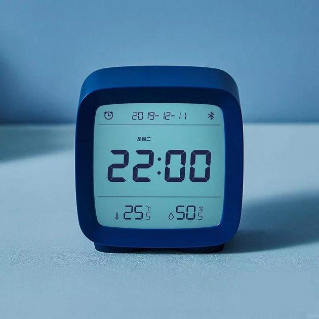 Часы-будильник Qingping Bluetooth Alarm Clock CGD1 2xAA Blue - фото 2