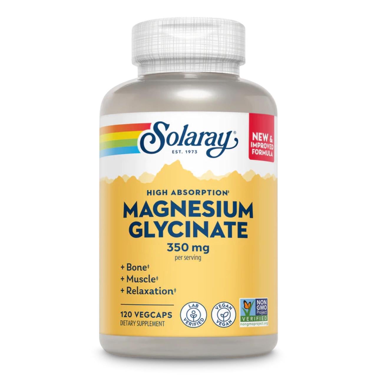 Магній гліцинат Solaray Magnesium Glycinate 350 мг 120 капсул