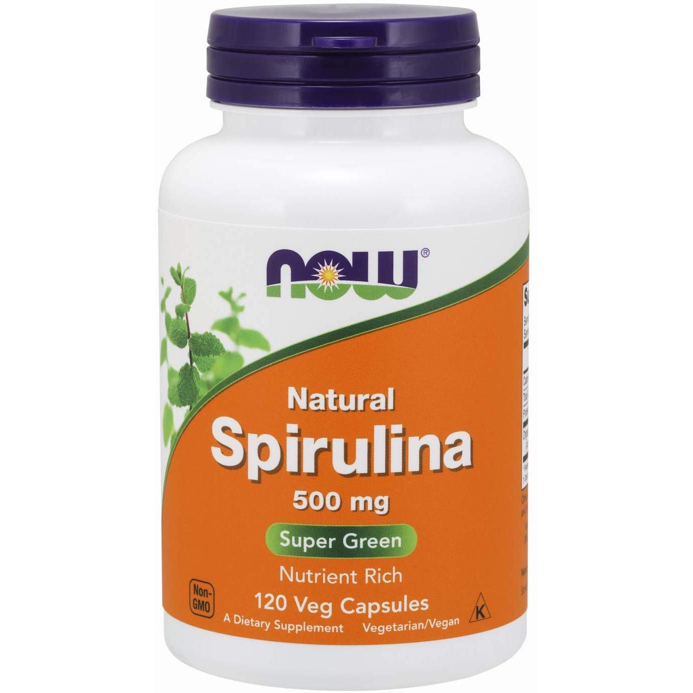 Спирулина Now Spirulina 500 mg 120 капс.