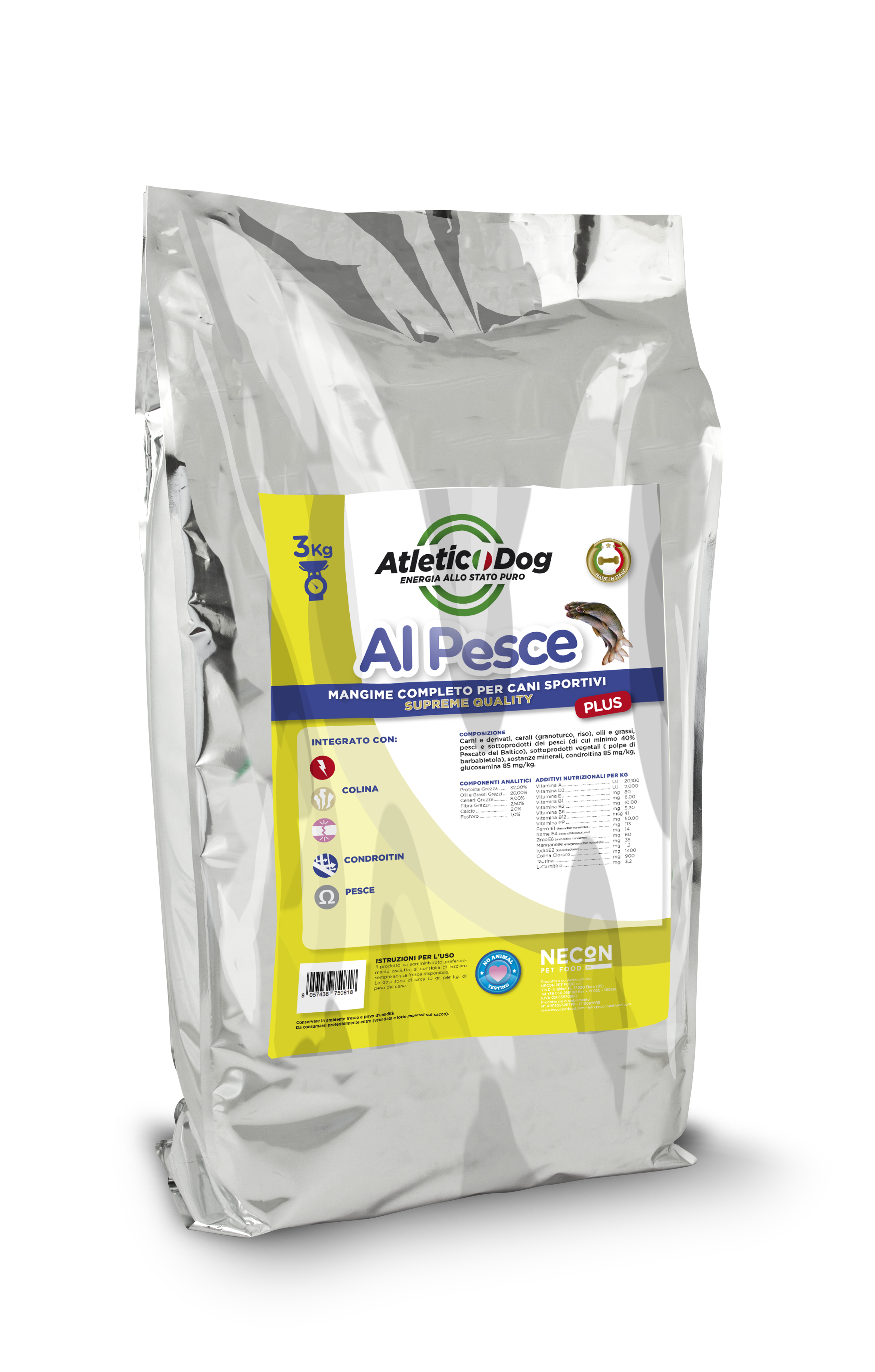 Сухий корм для собак Atletic Dog Fish Plus 3 кг (NEC47)