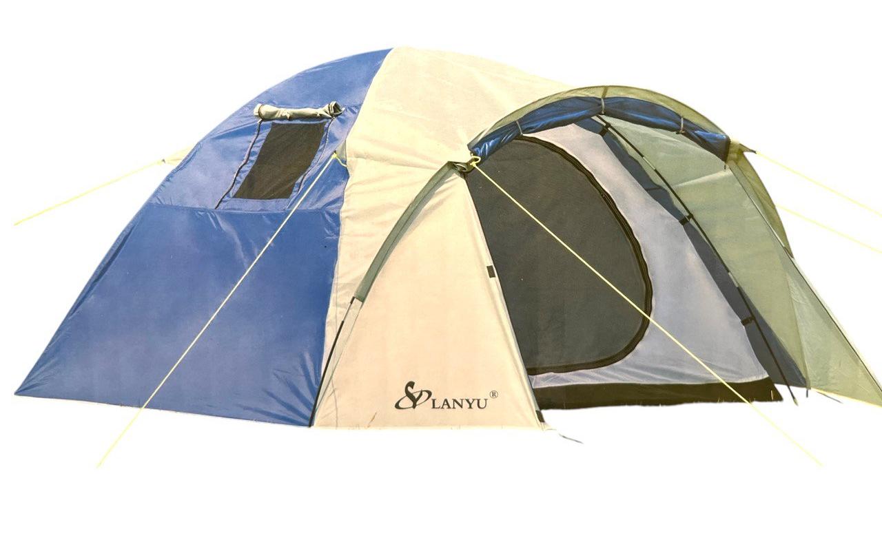 Палатка туристическая Lanyu LY-1637 3-х местная с тамбуром 220+90x220x155 см (25443771)