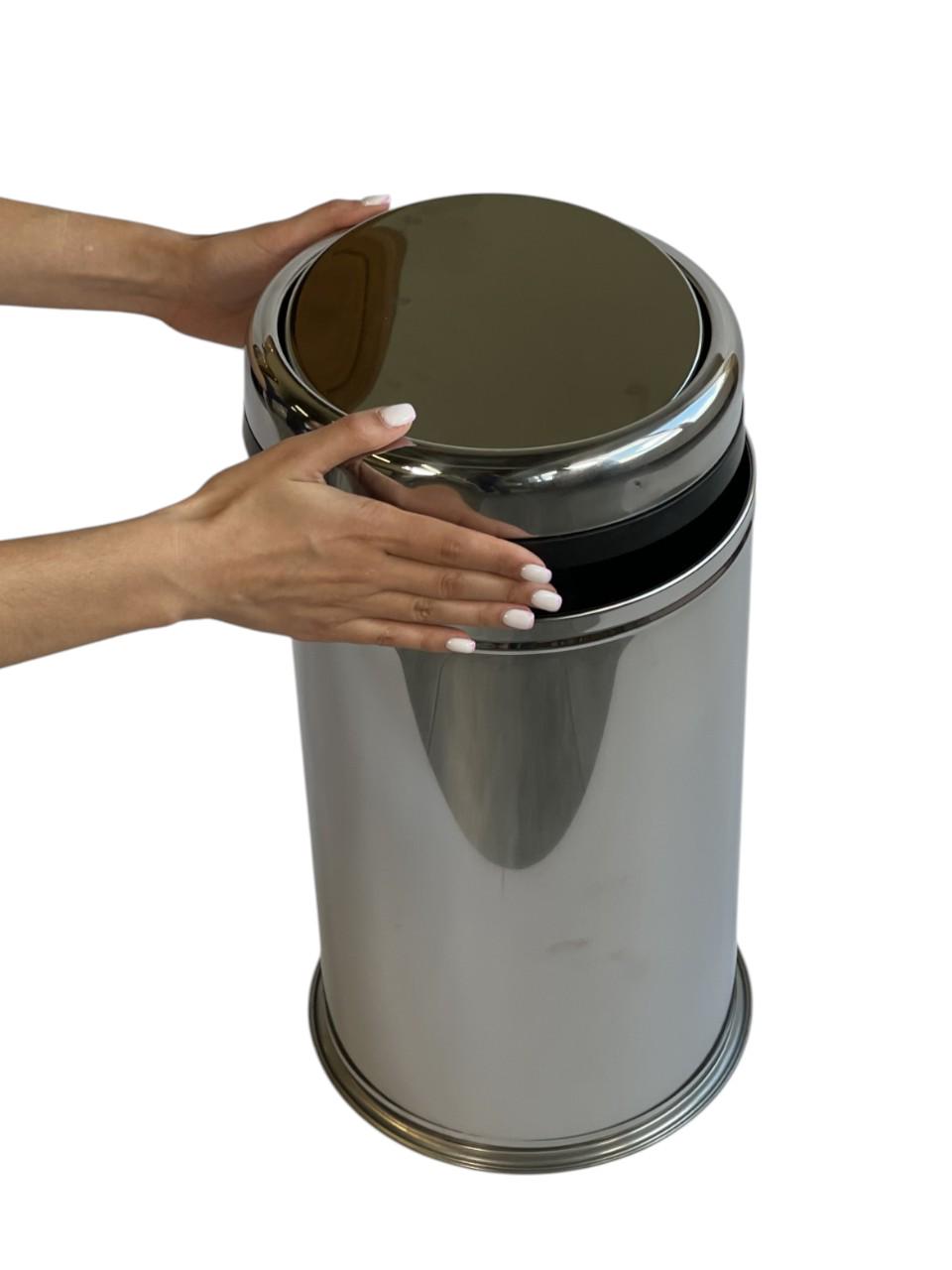 Ведро для мусора с поворотной крышкой MAXIFLOW 20 л Нержавеющая сталь (4513.0000S.430.20) - фото 6 Ведро для мусора с поворотной крышкой MAXIFLOW 20 л Нержавеющая сталь (4513.0000S.430.20) - фото 6