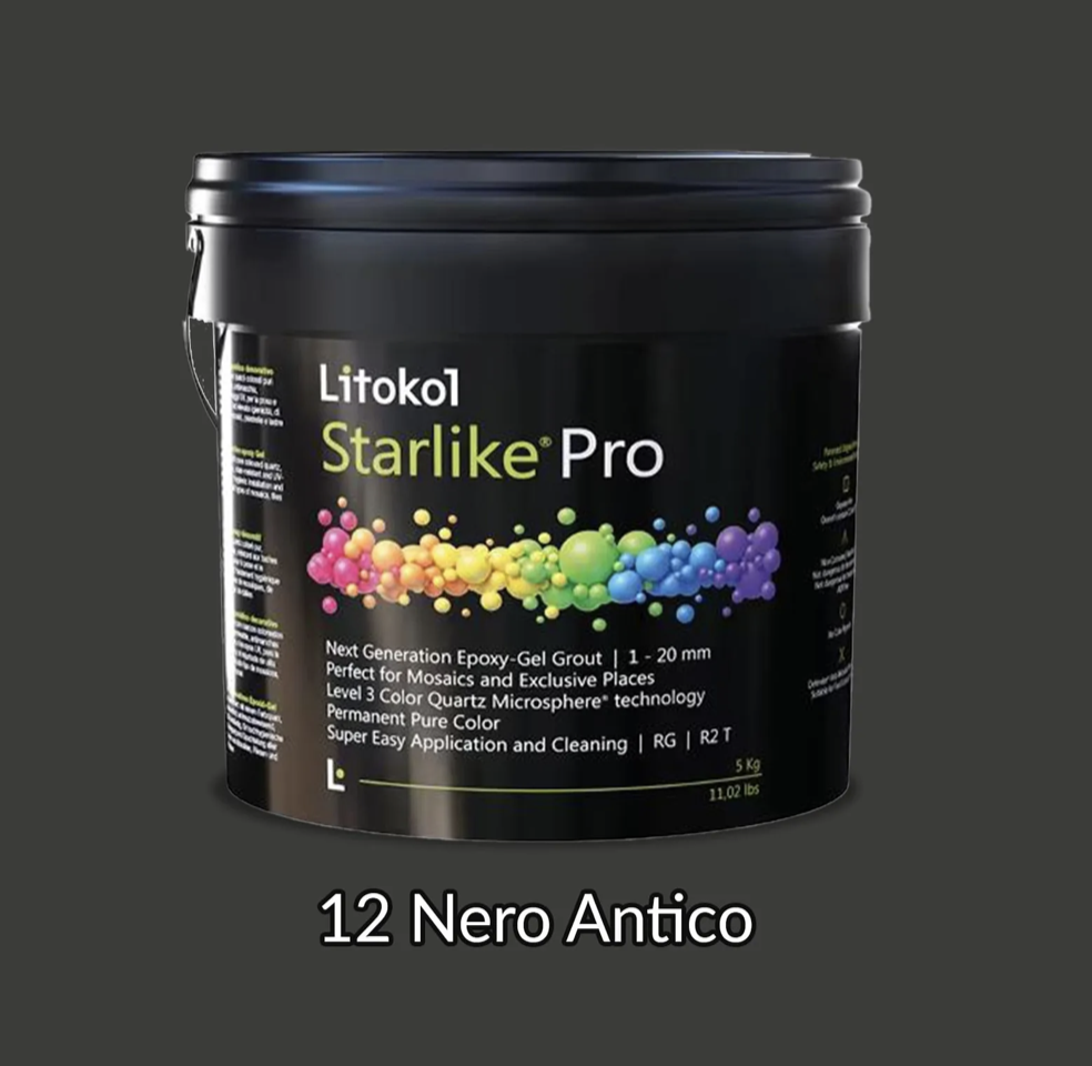 Фуга эпоксиднаяя гелевая затирочная Litokol Starlike Pro 5 кг 12 Nero Antico (STPRONAN0005)