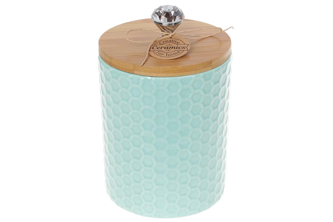 Банка ВonaDi Алмаз 979300 1,1л с бамбуковой крышкой (100522)