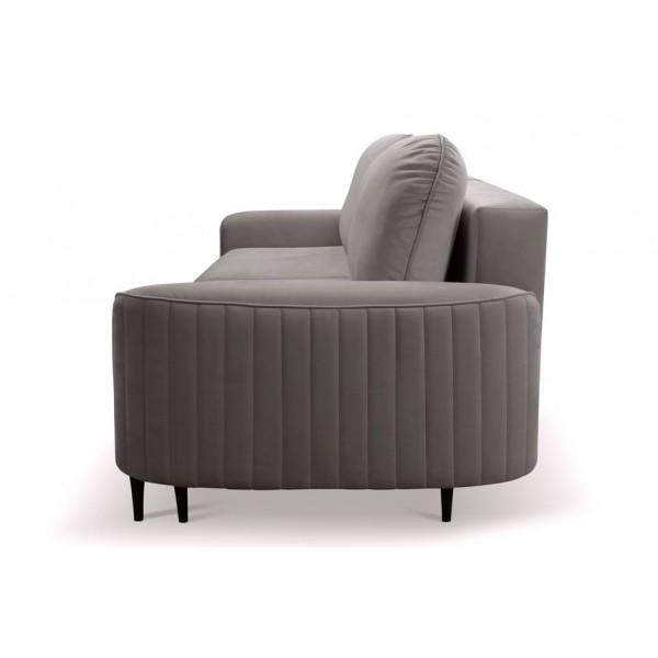 Диван раскладной Perfect Home Vena из натурального дерева/ДСП/ткани Velluto 16 Серый (49727) - фото 5