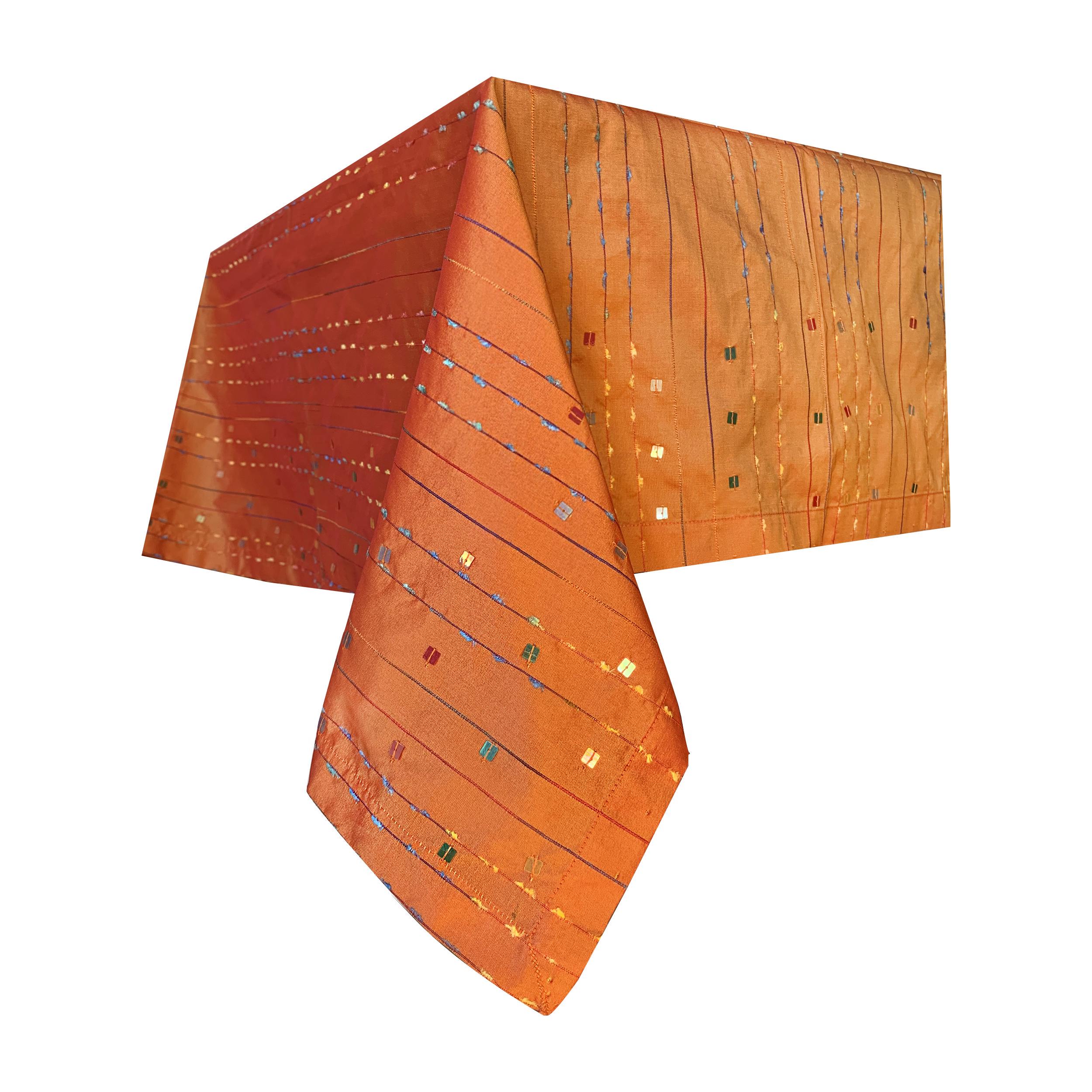 Скатертина декоративна Silk Route 110x110 см Помаранчевий (SK-838)