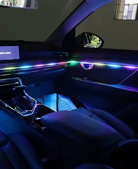 Підсвітка автомобільна в салон Ambient Rgb 6в1 багатобарвна стрічка в торпеду 12 В (4705) - фото 5 Підсвітка автомобільна в салон Ambient Rgb 6в1 багатобарвна стрічка в торпеду 12 В (4705) - фото 5