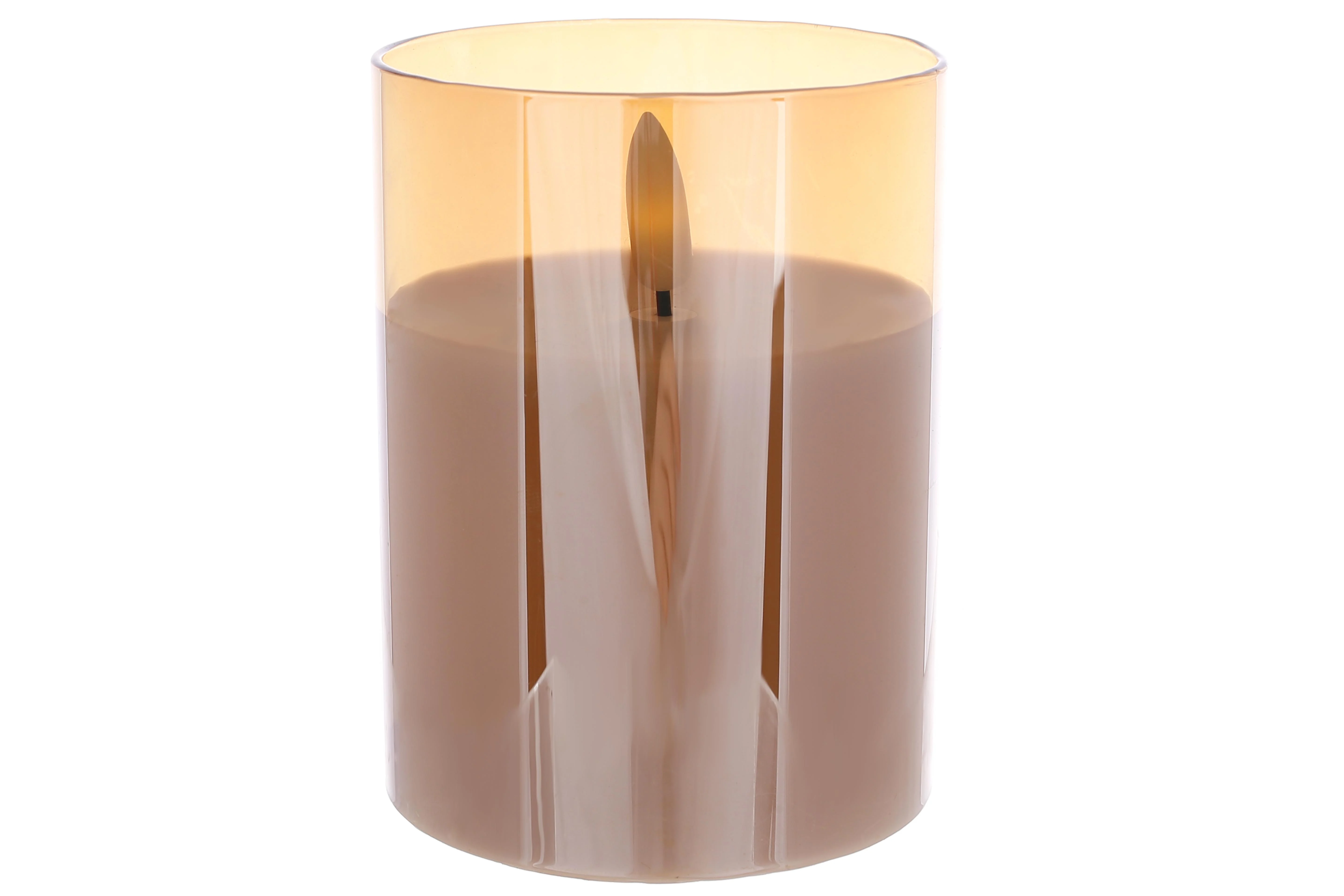 Свеча светодиодная восковая BonaDi Bauble в стеклянной колбе 7,5х10 см (882-138)