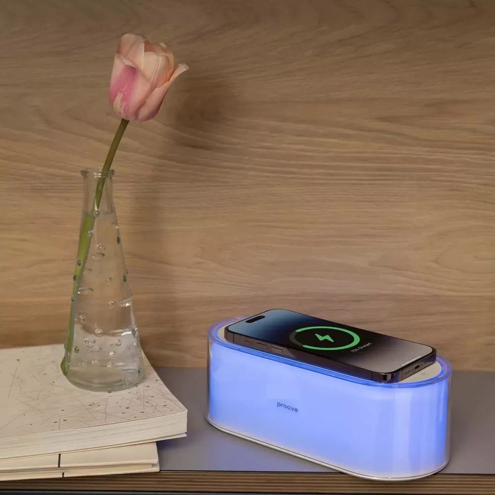 Нічник з бездротовою зарядкою Proove Multicolor Glow 1200 mAh 15W для Android/Samsung/Apple/iPhone - фото 9 Нічник з бездротовою зарядкою Proove Multicolor Glow 1200 mAh 15W для Android/Samsung/Apple/iPhone - фото 9
