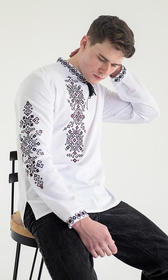 Вишиванка чоловіча Вишиваночка р. 48 Білий (3046-4)