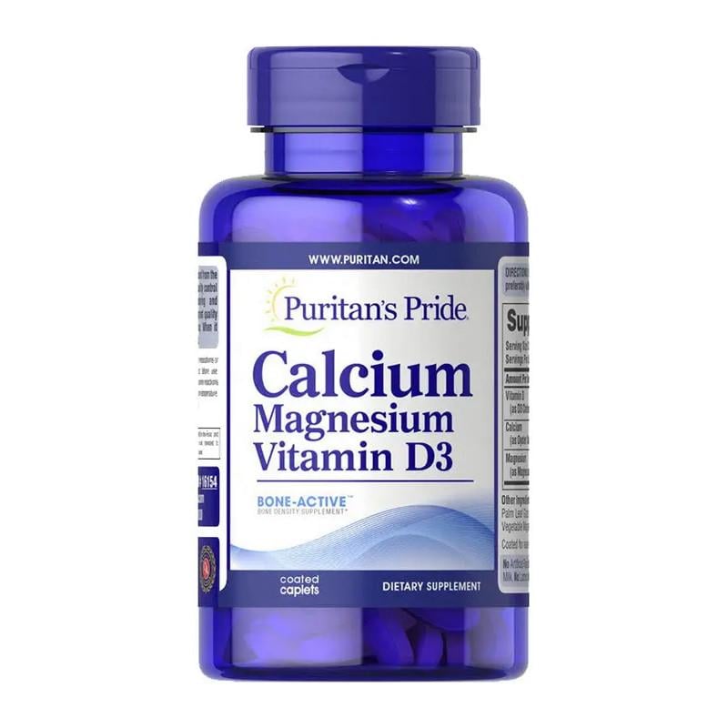 Кальцій і магній Puritan's Pride Calcium Magnesium Vitamin D3 240 капс. (09862-01)