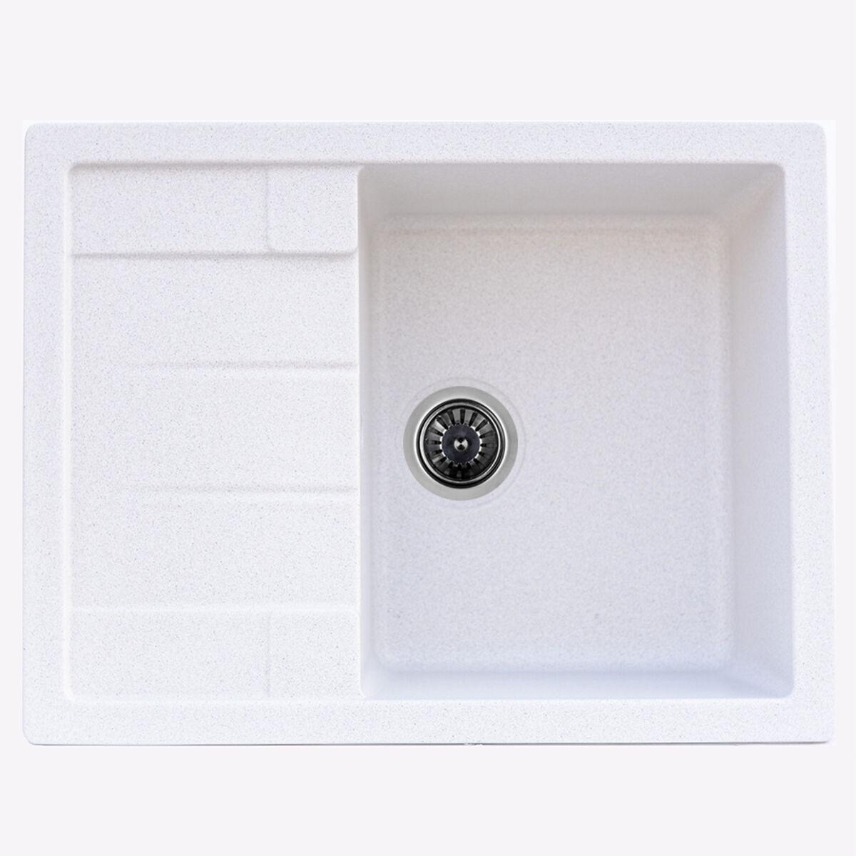 Мойка для кухни Platinum 6550 Lotos гранит глянец Белый в точку (000025004)