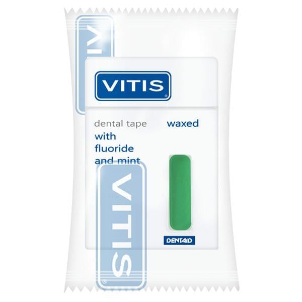 Зубна стрічка Vitis з фтором та м'ятою 50 м Зелений (1943)