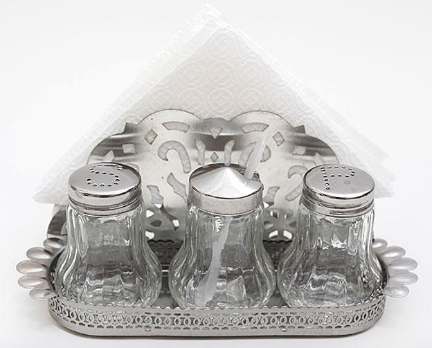 Набір спецовників Bona-21 серветниця/сіл/перець/гірчиця 96 мл (BD-525-S21)