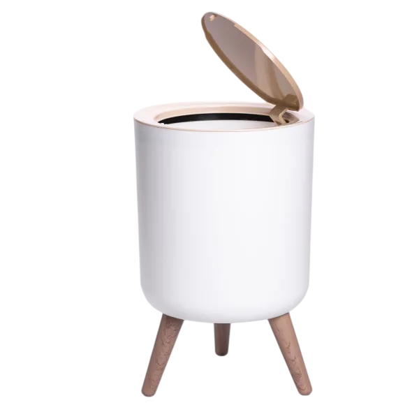 Відро для сміття з клік-кришкою 8 л Білий