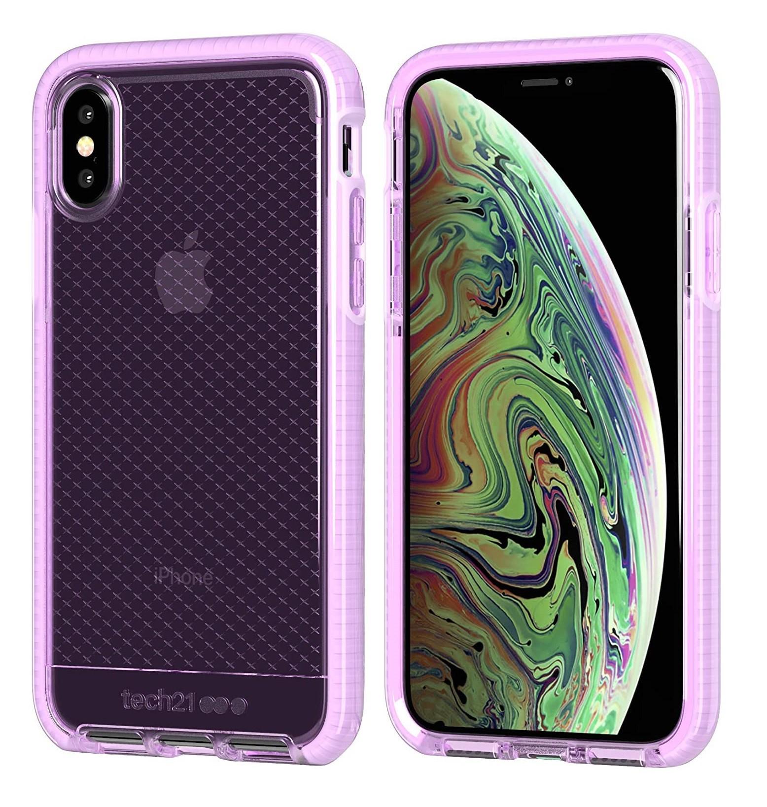 Чехол противоударный Tech21 Evo Check для Iphone X/XS Orchid