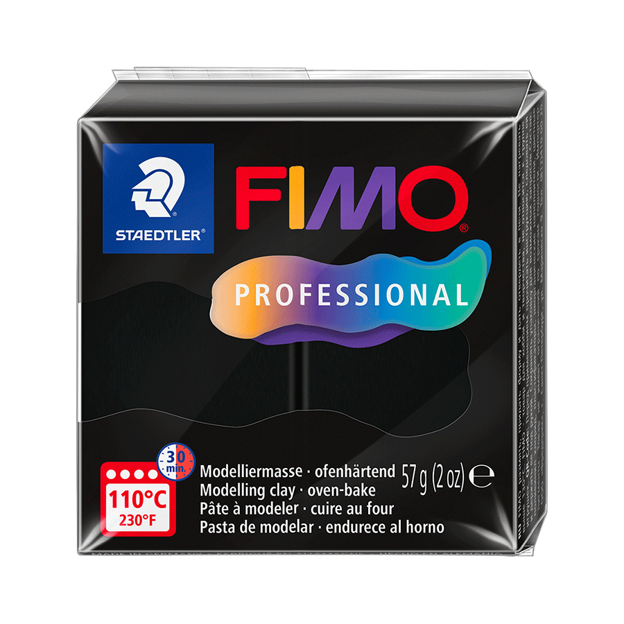 Глина полимерная Fimo Professional 57 г Черный (8040-9)