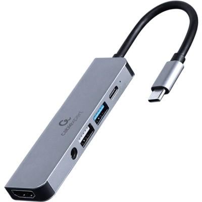 Концентратор Cablexpert USB-C 5в1 HUB/HDMI/PD/audio 3,5 мм (A-CM-COMBO5-02)