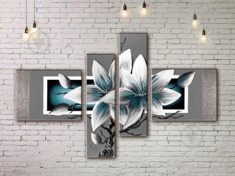 Модульная картина акрилом цветы ArtStar MHM17_4_278 размер 90 х 160 см