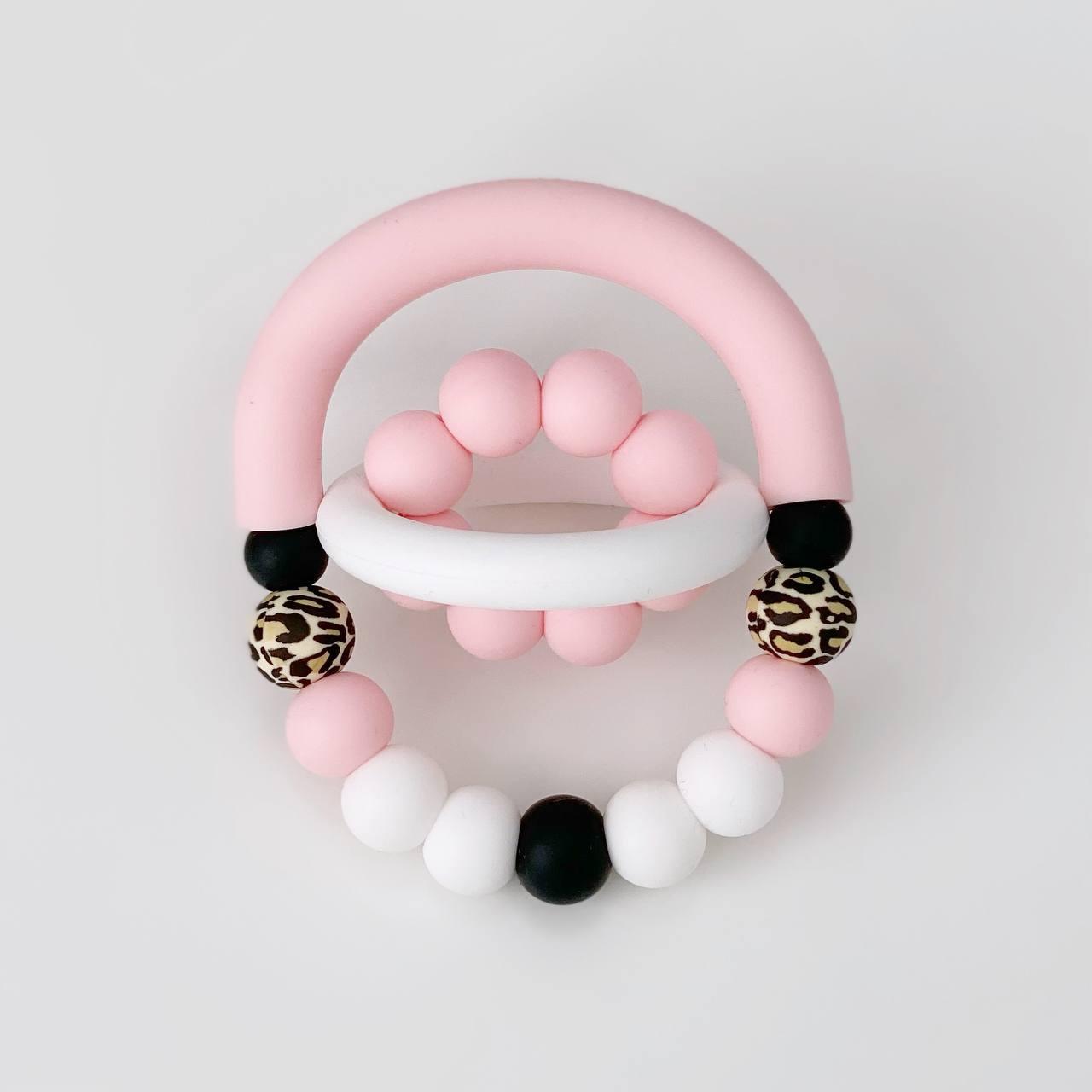 Прорезыватель силиконовый мини Баловень Orbita Leo Pink