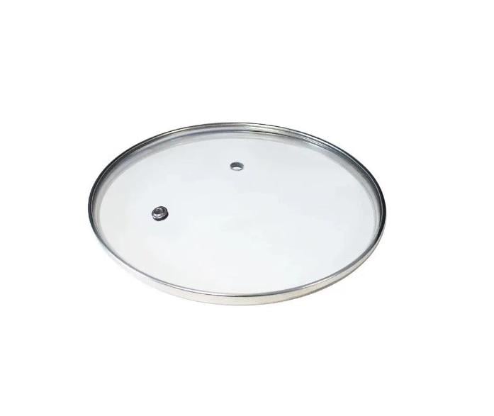 Крышка для посуды стеклянная Dynasty с металлическим ободком 16 см - фото 1