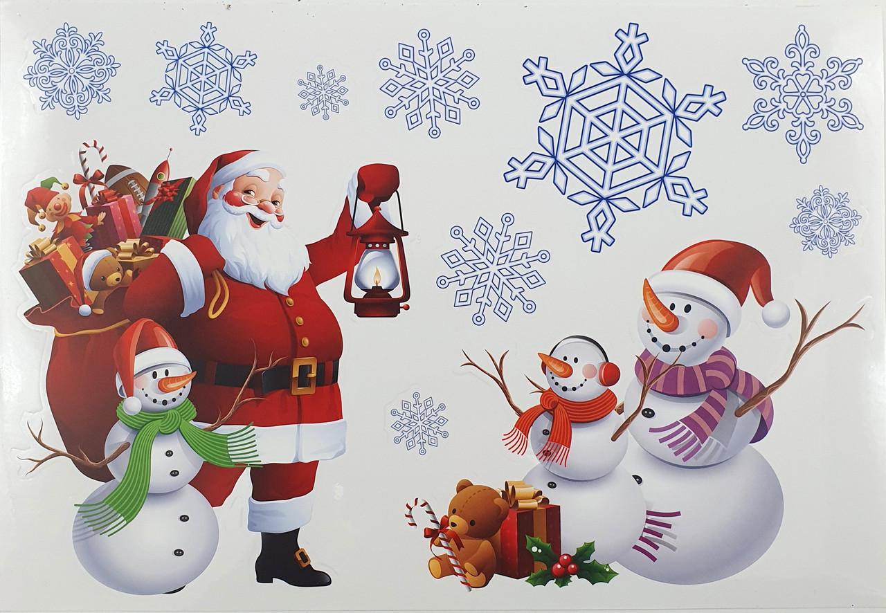 Набір новорічних наклейок Melinera 4в1 4 аркуша 22,5х33 см (1254624061) - фото 2