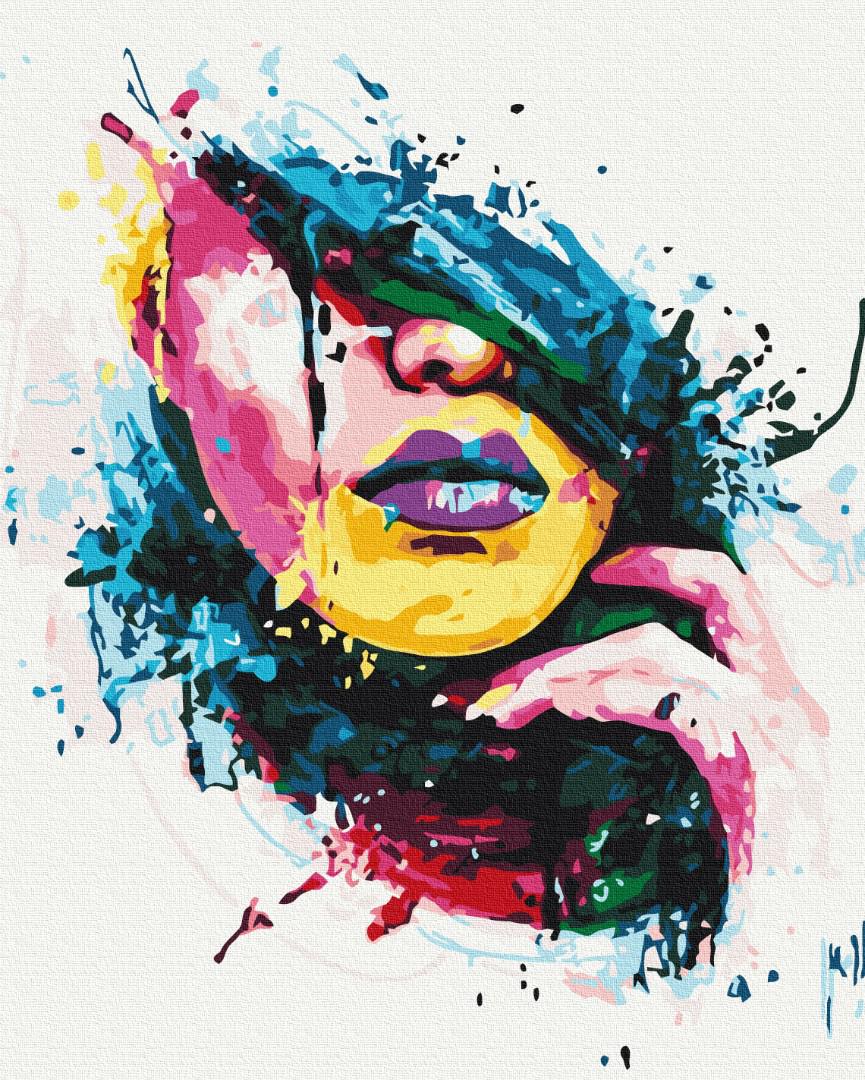 Картина по номерам Brushme Красочная девушка 48x60 см (BS51376L) Картина по номерам Brushme Красочная девушка 48x60 см (BS51376L)