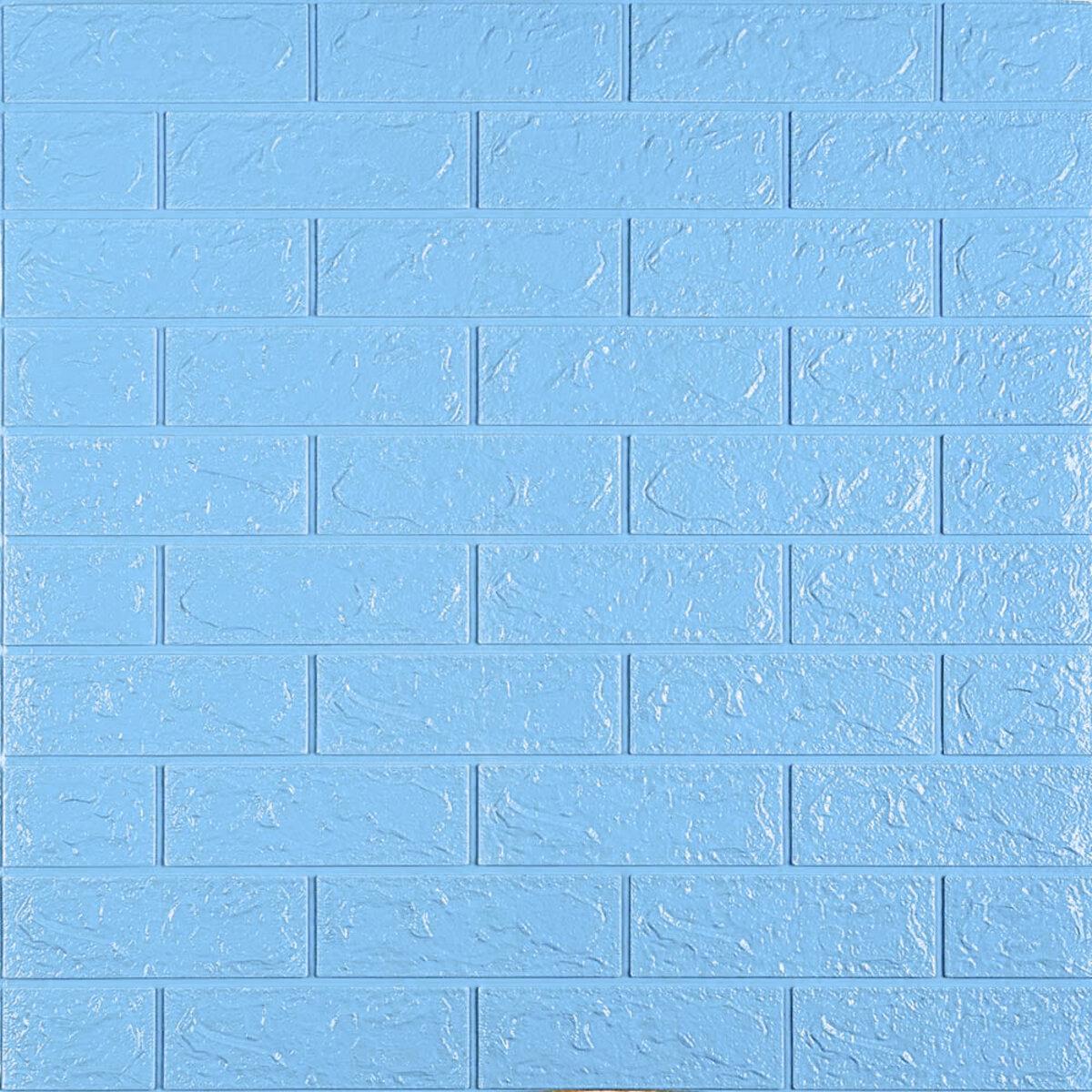 3D-панель самоклеюча цегла 700х770х5 мм Блакитний (005-5) (SW-00000297)