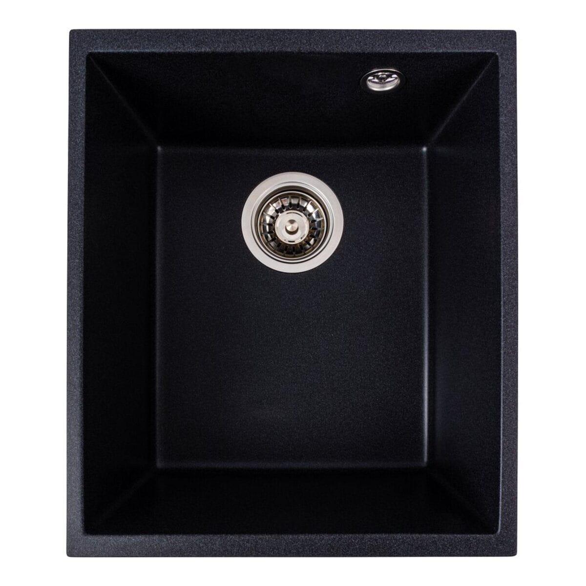 Мойка гранитная Valeso Roxy 370х440 врезная прямоугольная Карбон матовый (PLTM-SP000047078)