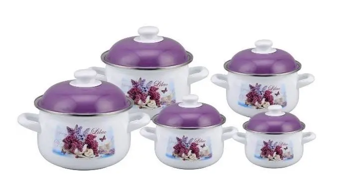 Набор посуды Edenberg EB-1872 с эмалированной стали 10 пр. Белый