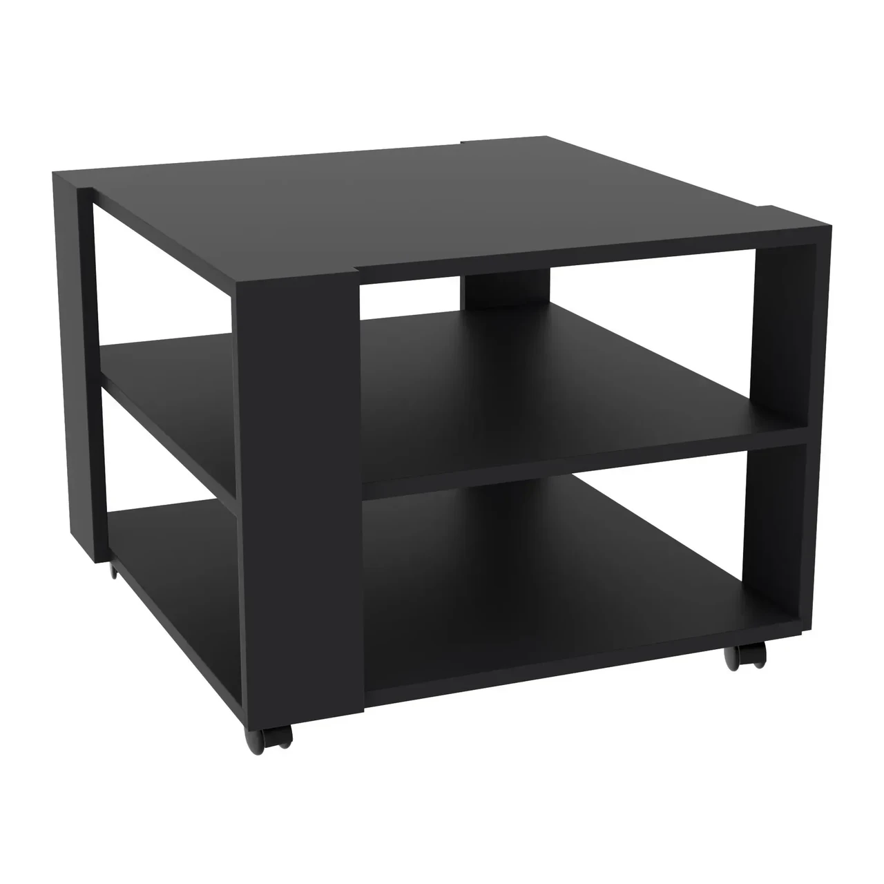 Стол журнальный на колесиках Kontinent Kvant №4 60х60х45 см Антрацит (52489820) - фото 1 Стол журнальный на колесиках Kontinent Kvant №4 60х60х45 см Антрацит (52489820) - фото 1