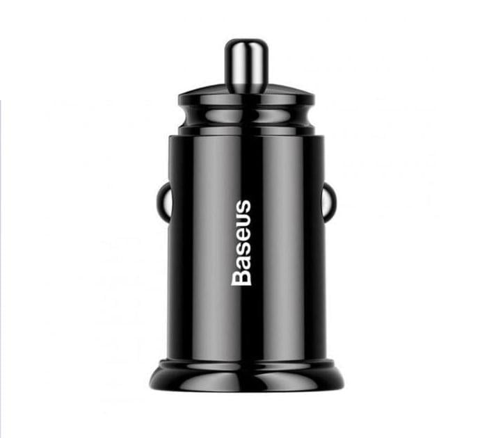 Зарядное устройство автомобильное Baseus Circular Plastic 30W в прикуривателе с USB-A и Type-C