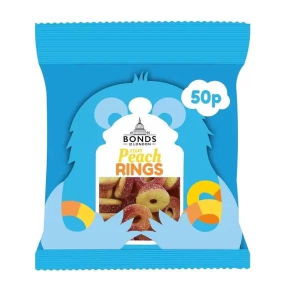 Цукерки желейні Bonds Fizzy Peach Rings Treat Bags 50 г (1913748092)