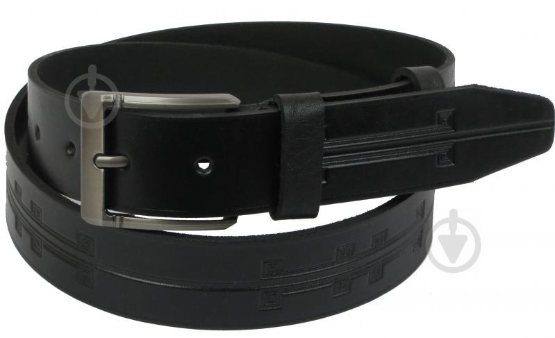 Кожаный ремень Skipper 110-130 x 3.8 см Черный (1107-38)