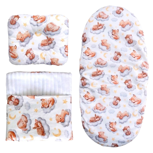 Набор в коляску RoyalBaby №25 Спящие зверушки с пледом 3в1 (142993)