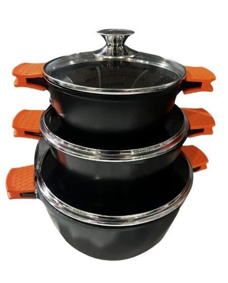 Набір каструль із сковородою та сотейником Bohmann BH-6018 MRB з індукційним дном 8 предметів (2218653428)