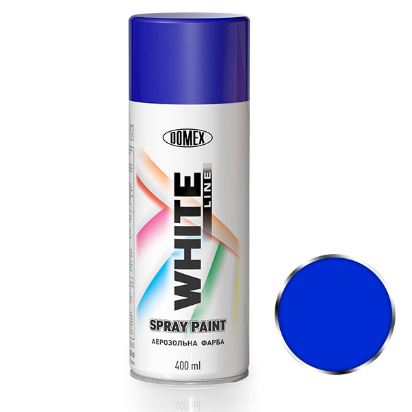 Аерозольна фарба Domex WHITE LINE флуоресцентна 400 мл RAL5016 Синій (2609263474) - фото 1 Аерозольна фарба Domex WHITE LINE флуоресцентна 400 мл RAL5016 Синій (2609263474) - фото 1