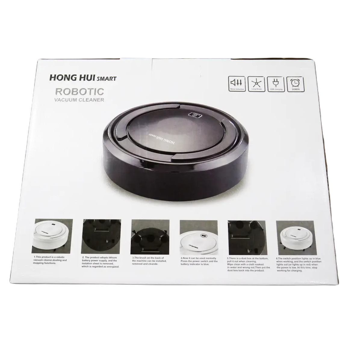 Робот-пылесос Hong Hui 521 3 W Black (3_01220) - фото 4