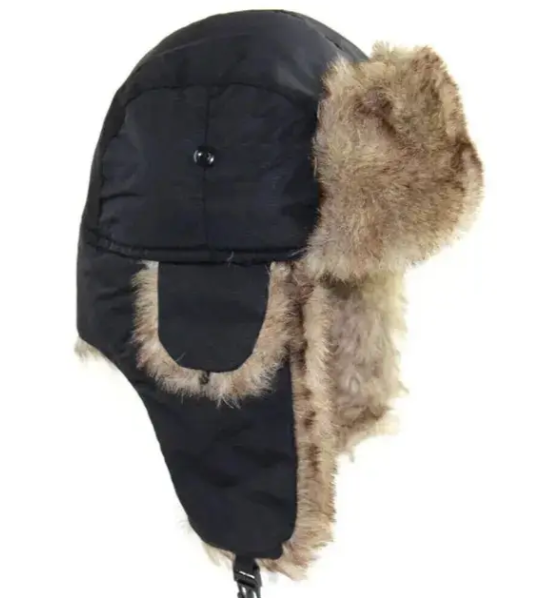 Шапка-ушанка зимняя водостойкая One size Черный (29549014)